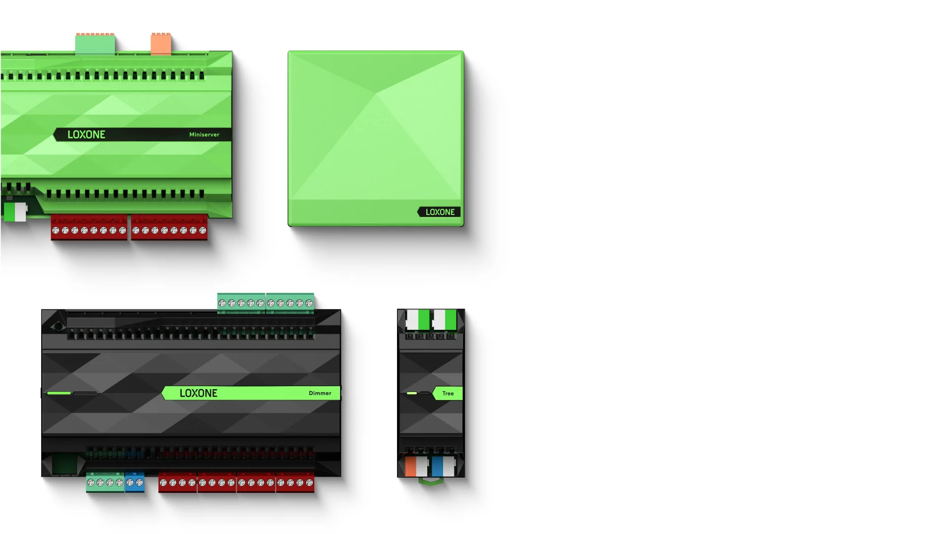Loxone Miniserver with dimmer and Tree extensions
