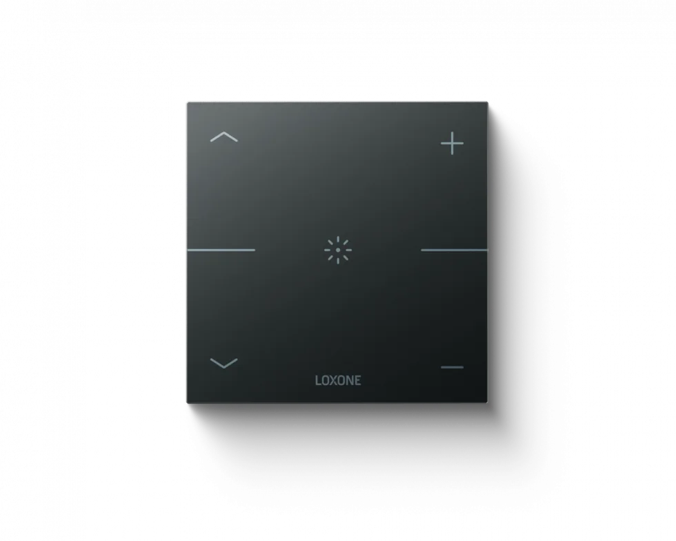 Anthracite Loxone Touch Pure glass room control